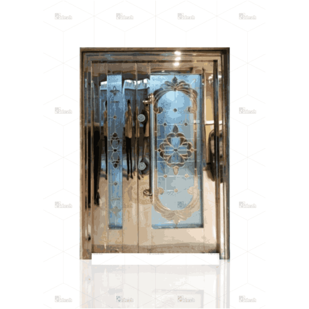 درب تمام استیل سری لوکس یک و نیم لنگه مدل DS-116