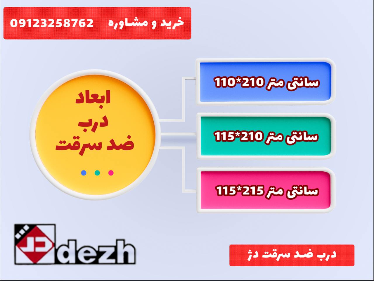 ابعاد درب ضد سرقت